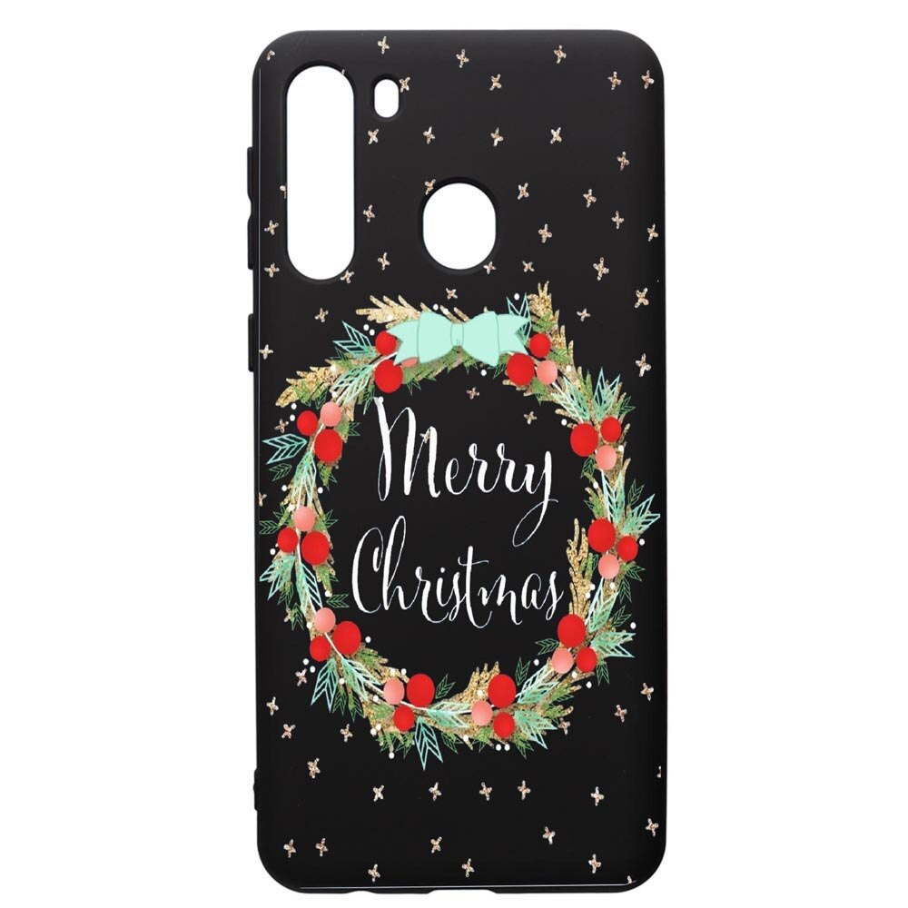 Husa de protectie Samsung Galaxy A21S, Xmas, silicon, cu interiorul din material textil, protectie camera, PB312