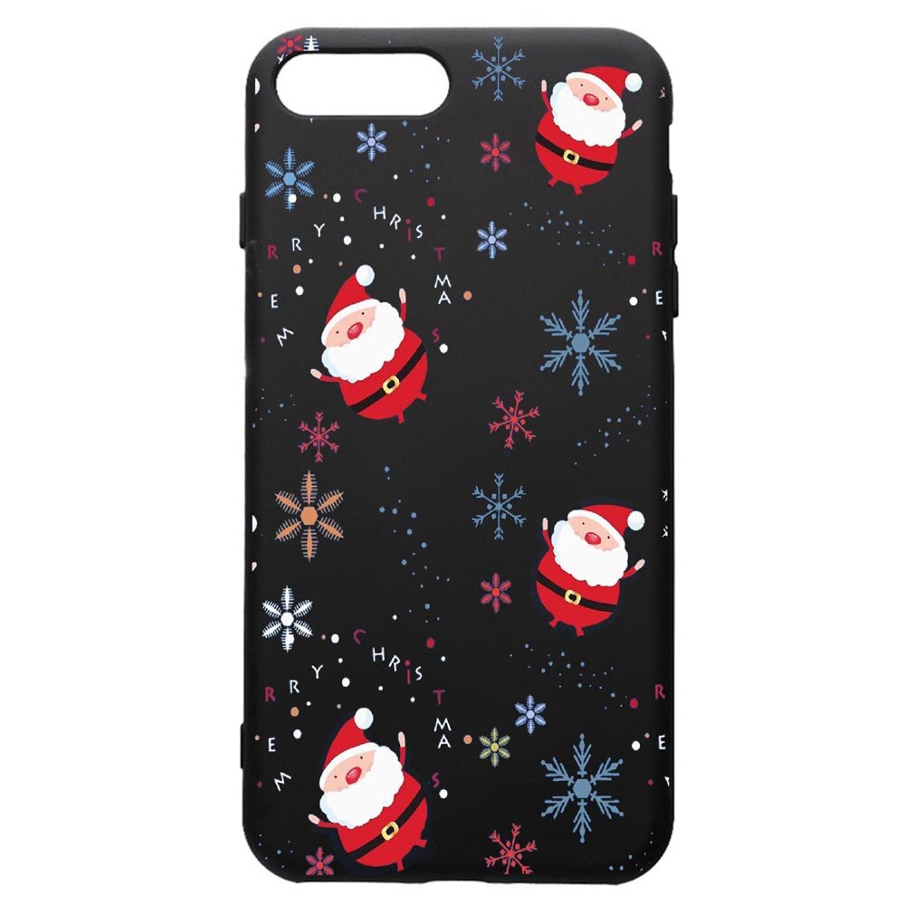 Husa de protectie Apple iPhone 8 Plus / iPhone 7 Plus, Xmas, silicon, cu interiorul din material textil, protectie camera, PB308