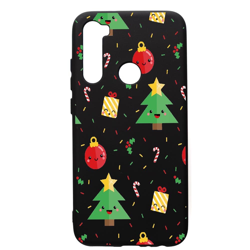 Husa de protectie Xiaomi Redmi Note 8, Xmas, silicon, cu interiorul din material textil, protectie camera, PB309