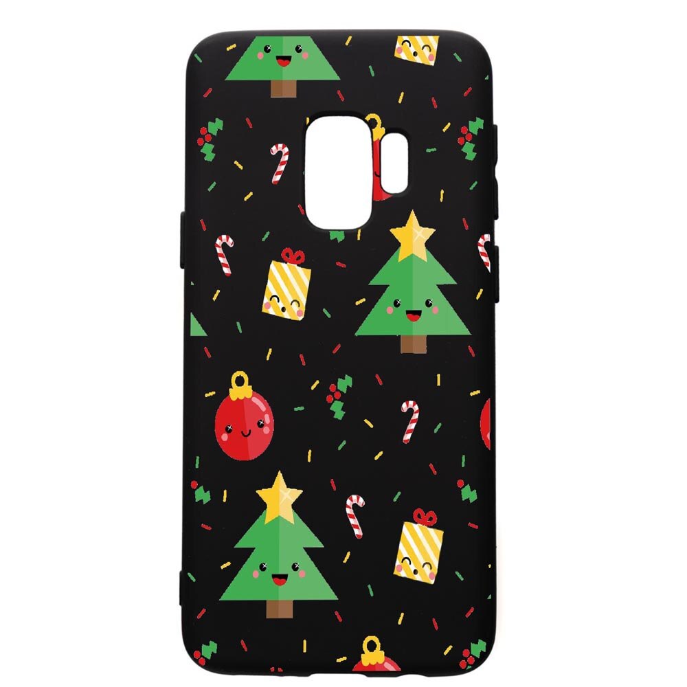 Husa de protectie Samsung Galaxy S9, Xmas, silicon, cu interiorul din material textil, protectie camera, PB309