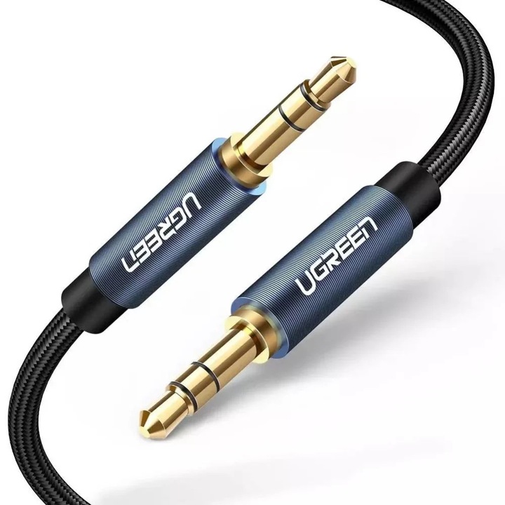 Cablu UGREEN AV122 Jack 3,5 mm AUX, 2m, Albastru