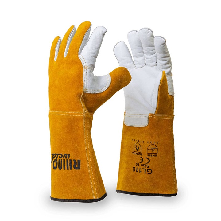 Manusi sudor, Alb/Portocaliu, 10 EU