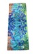 Esarfa tip sal doua fete pictata 11, Dacali, matase, verde/bleu, 180x70cm