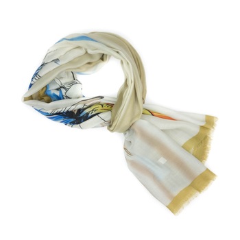 Esarfa, de dama, Buticcochet, cu imprimeu floral multicolor, 80x180 cm - ES542 Esarfa, de dama, Buticcochet, cu imprimeu floral multicolor, 80x180 cm - ES542