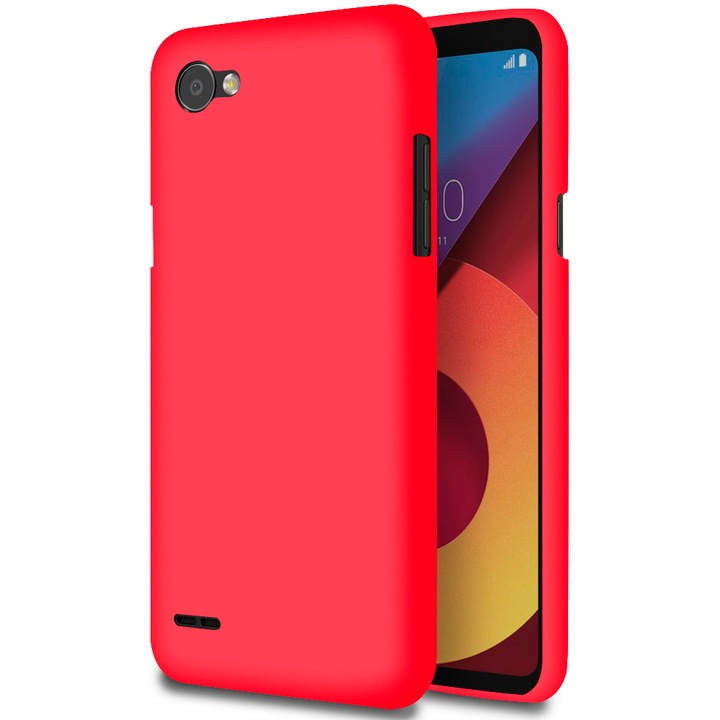 Husa ultra-subtire de protectie pentru LG Q6, United Case, TPU, Rosu mat