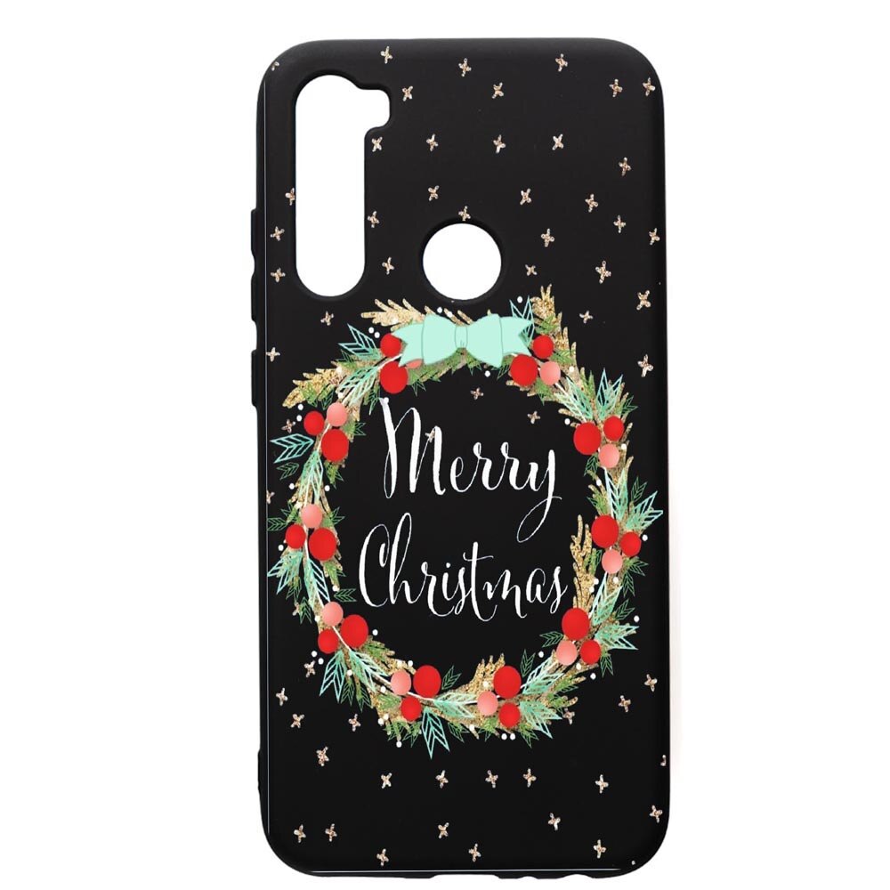 Husa de protectie Xiaomi Redmi Note 8, Xmas, silicon, cu interiorul din material textil, protectie camera, PB312