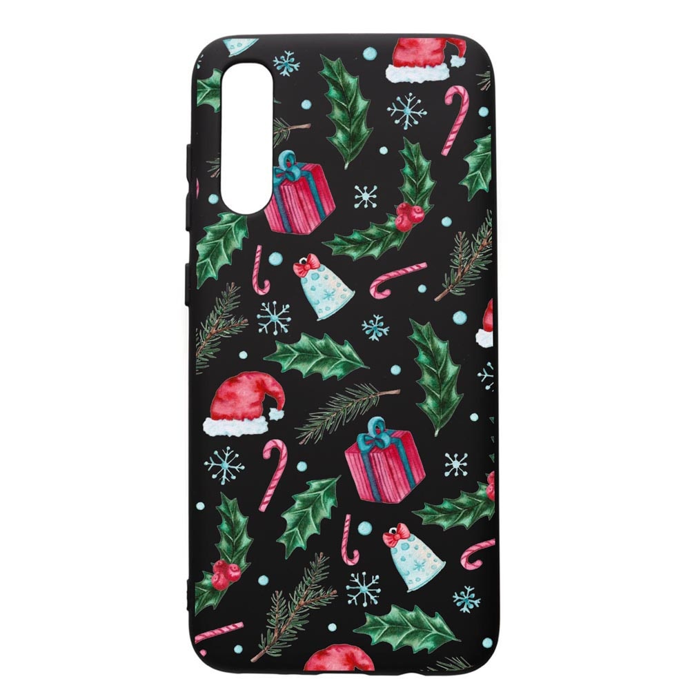 Husa de protectie Samsung Galaxy A70, Xmas, silicon, cu interiorul din material textil, protectie camera, PB314