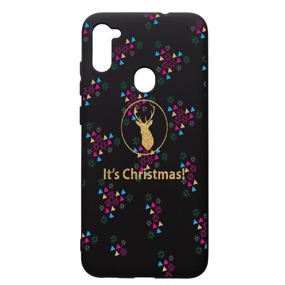 Husa de protectie Samsung Galaxy A11, Xmas, silicon, cu interiorul din material textil, protectie camera, PB313