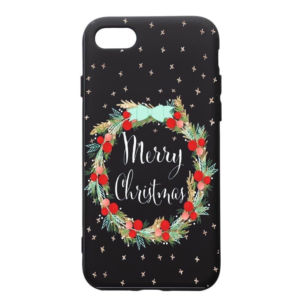 Husa de protectie Apple iPhone SE 2 / iPhone 8 / iPhone 7, Xmas, silicon, cu interiorul din material textil, protectie camera, PB312