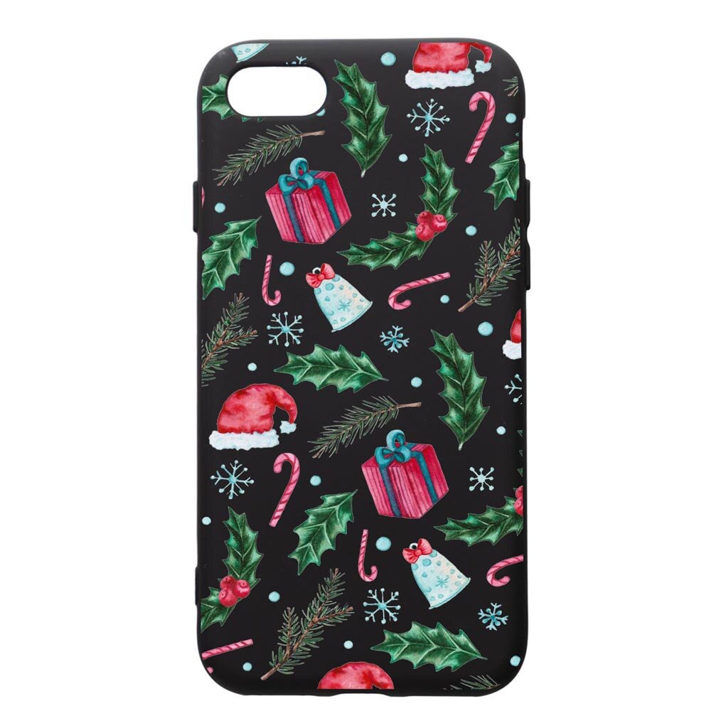 Husa de protectie Apple iPhone SE 2 / iPhone 8 / iPhone 7, Xmas, silicon, cu interiorul din material textil, protectie camera, PB314