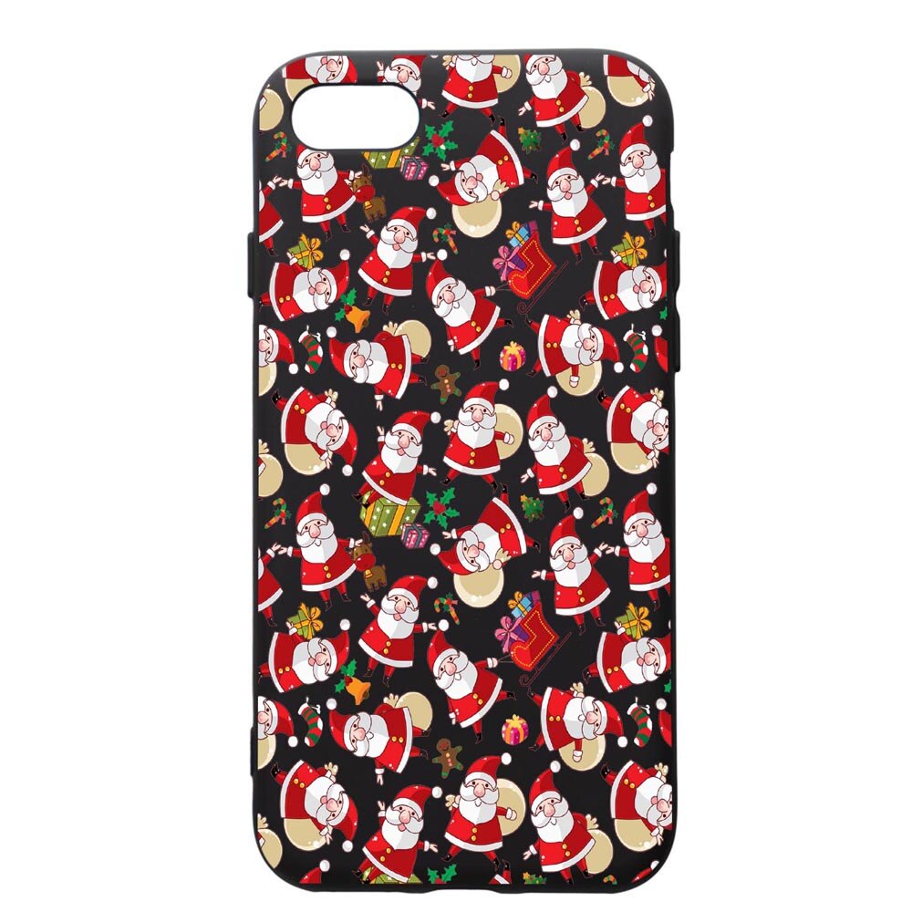 Husa de protectie Apple iPhone SE 2 / iPhone 8 / iPhone 7, Xmas, silicon, cu interiorul din material textil, protectie camera, PB315