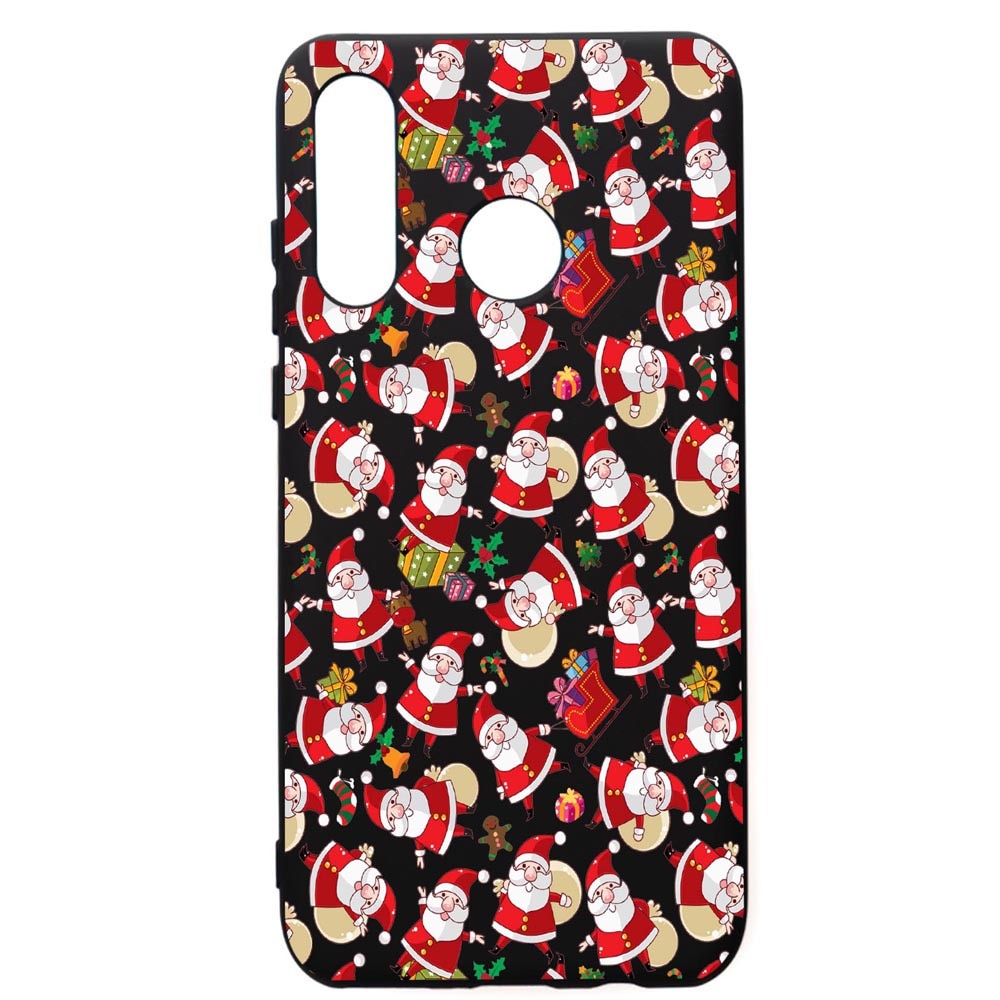 Husa de protectie Huawei P30 Lite, Xmas, silicon, cu interiorul din material textil, protectie camera, PB315