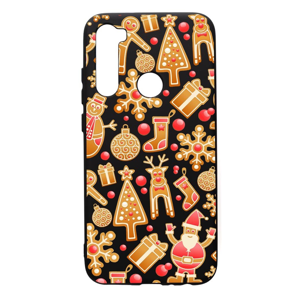 Husa de protectie Xiaomi Redmi Note 8, Xmas, silicon, cu interiorul din material textil, protectie camera, PB317