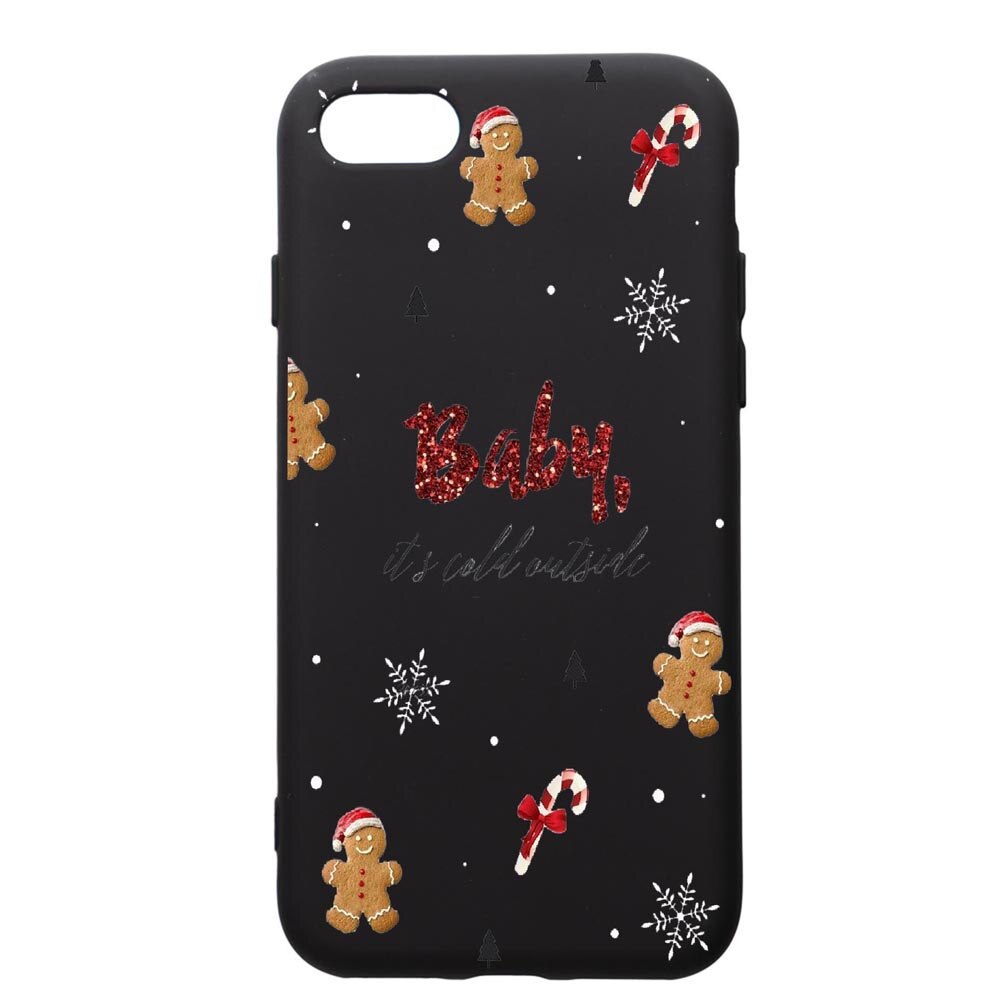 Husa de protectie Apple iPhone SE 2 / iPhone 8 / iPhone 7, Xmas, silicon, cu interiorul din material textil, protectie camera, PB319