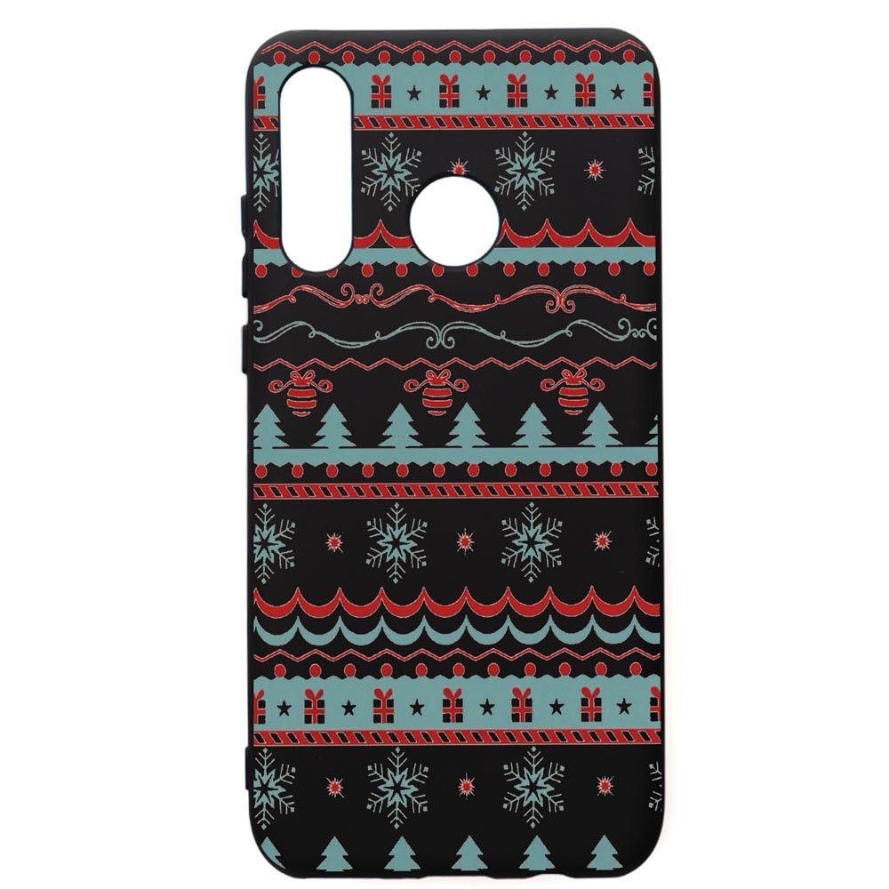 Husa de protectie Huawei P30 Lite, Xmas, silicon, cu interiorul din material textil, protectie camera, PB321