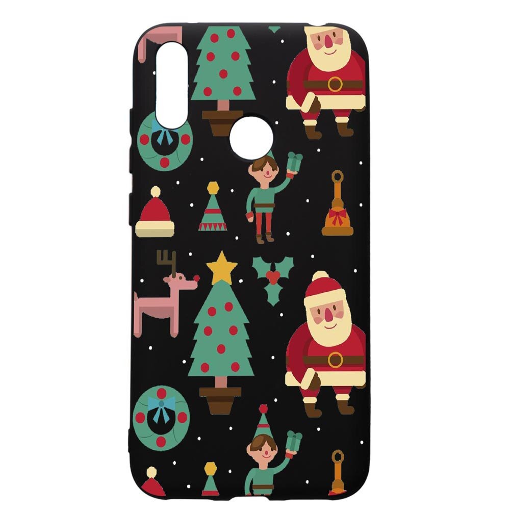 Husa de protectie Huawei Y7 2019, Xmas, silicon, cu interiorul din material textil, protectie camera, PB320