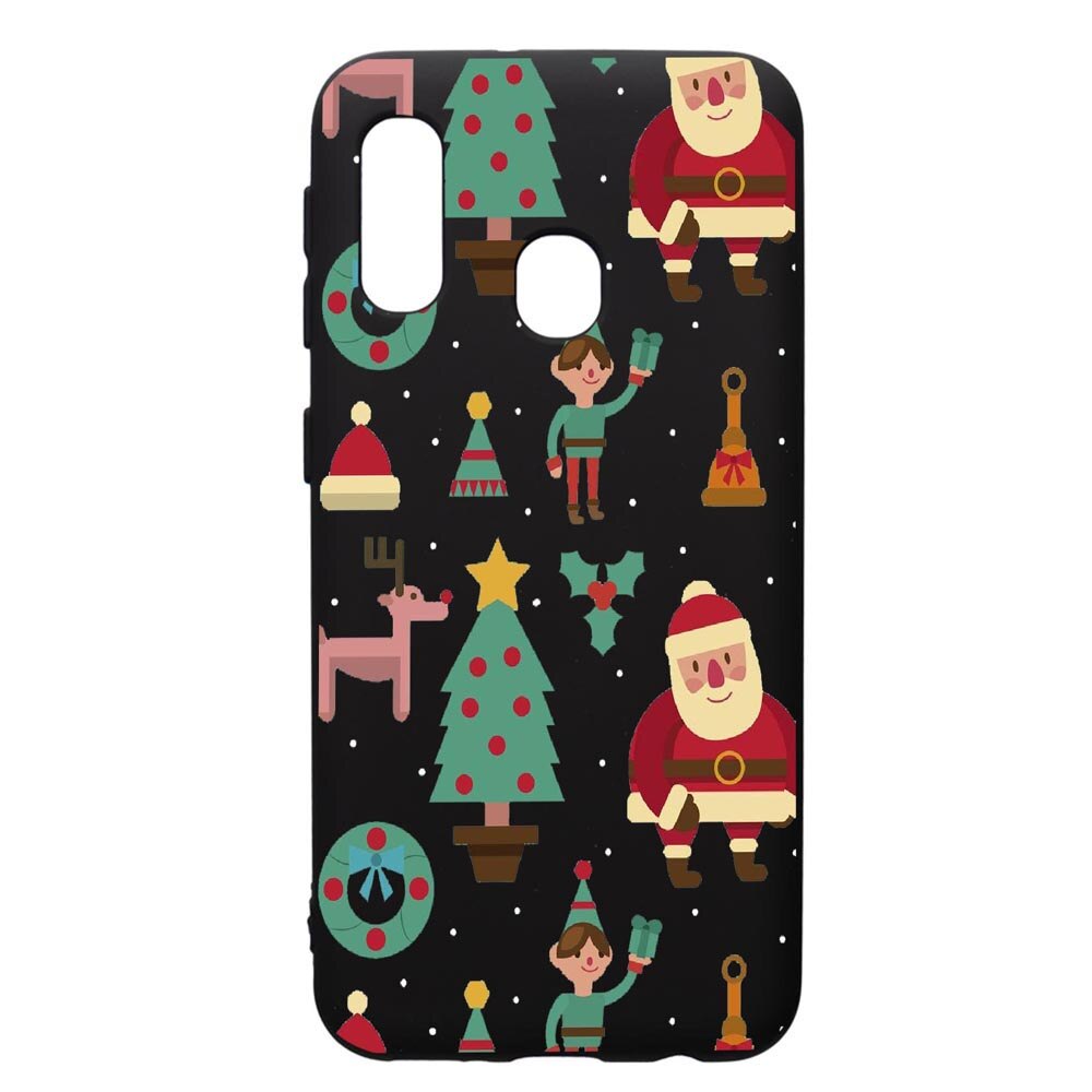 Husa de protectie Samsung Galaxy A20E, Xmas, silicon, cu interiorul din material textil, protectie camera, PB320