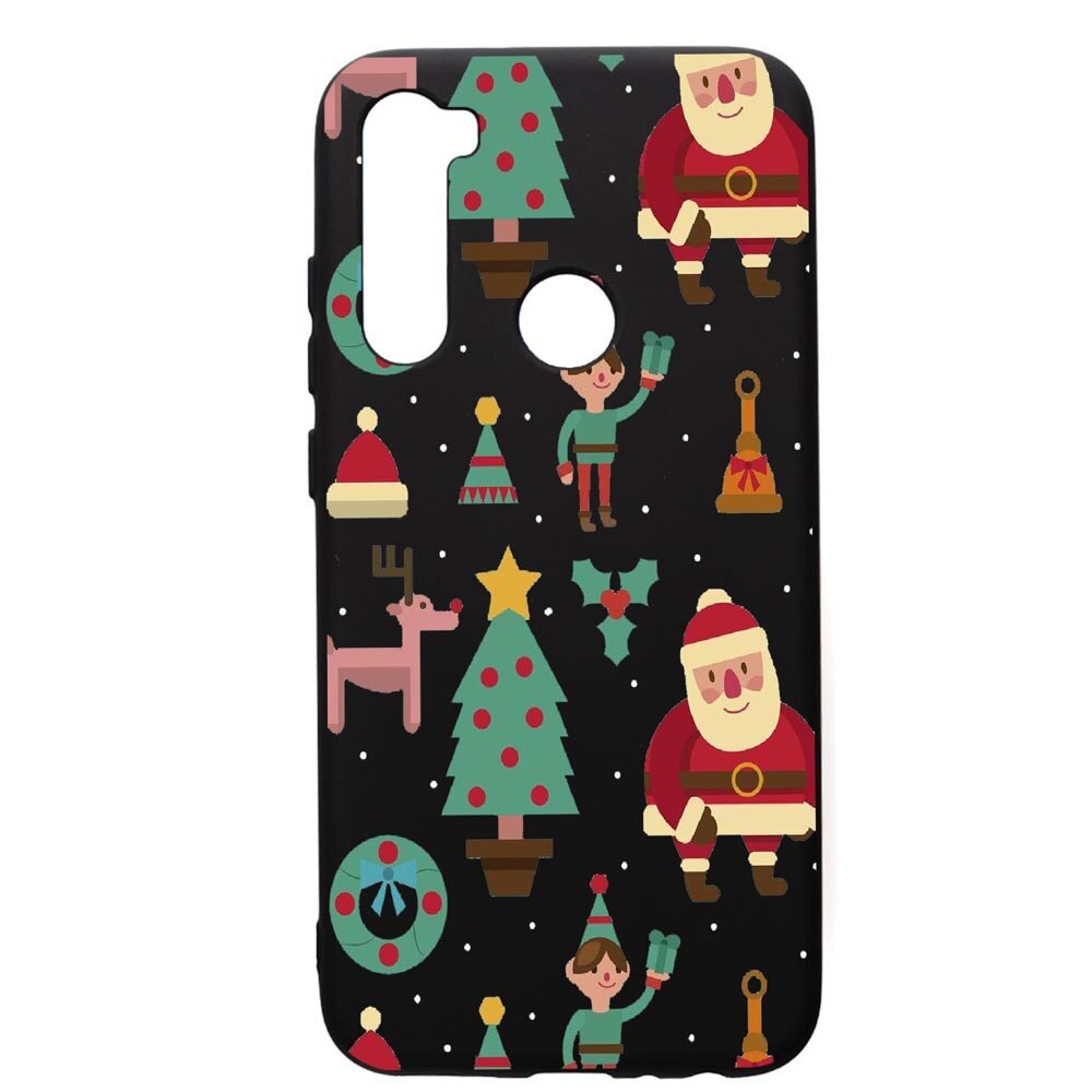 Husa de protectie Xiaomi Redmi Note 8, Xmas, silicon, cu interiorul din material textil, protectie camera, PB320
