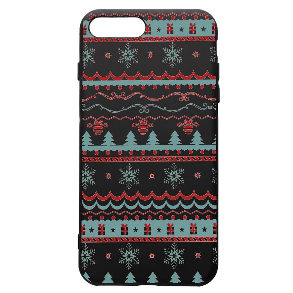 Husa de protectie Apple iPhone 8 Plus / iPhone 7 Plus, Xmas, silicon, cu interiorul din material textil, protectie camera, PB321