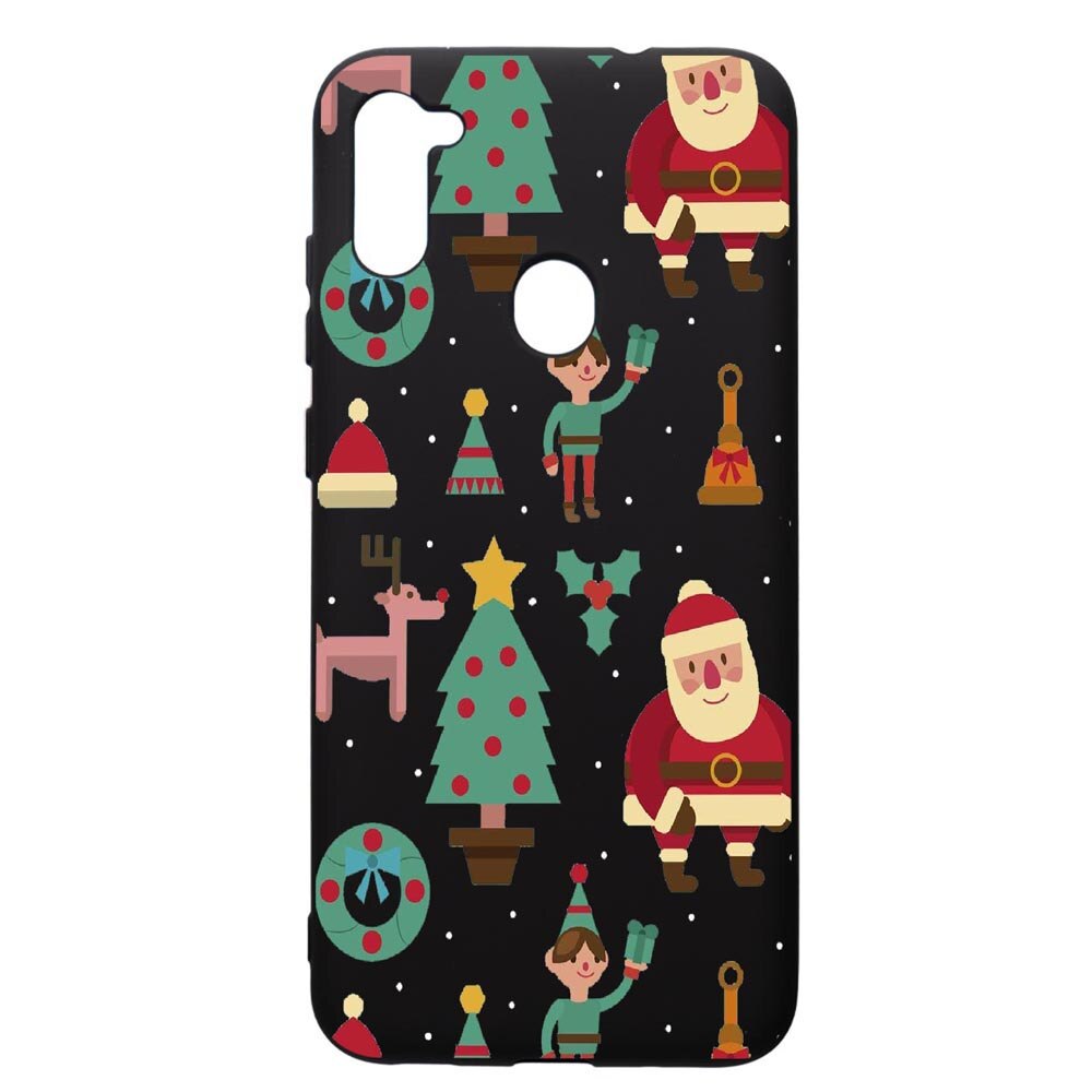Husa de protectie Samsung Galaxy A11, Xmas, silicon, cu interiorul din material textil, protectie camera, PB320