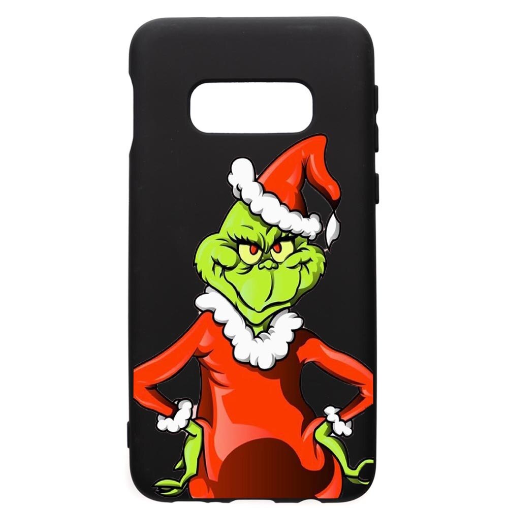 Husa de protectie Samsung Galaxy S10E, Xmas Grinch, silicon, cu interiorul din material textil, protectie camera, PB322
