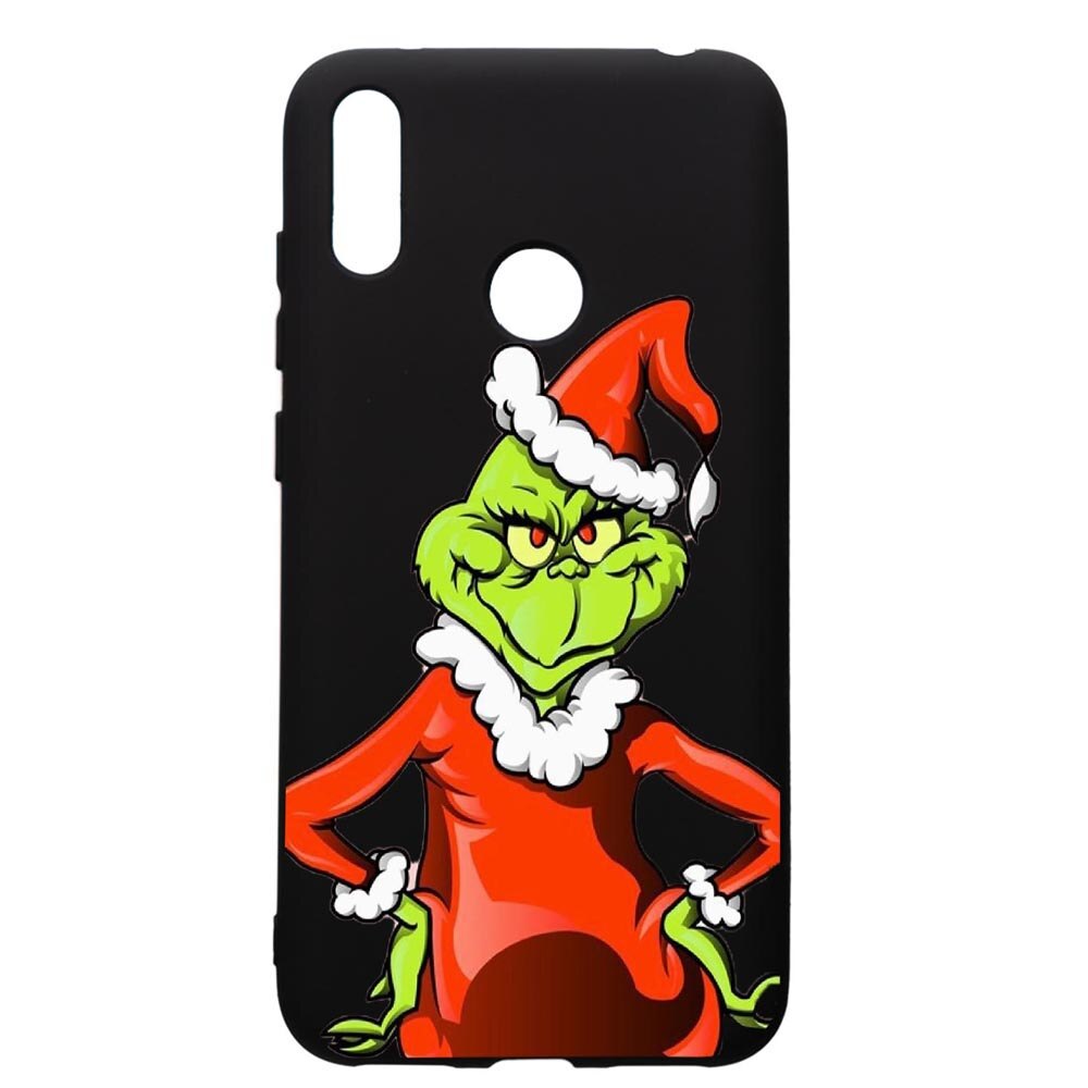 Husa de protectie Huawei Y7 2019, Xmas Grinch, silicon, cu interiorul din material textil, protectie camera, PB322
