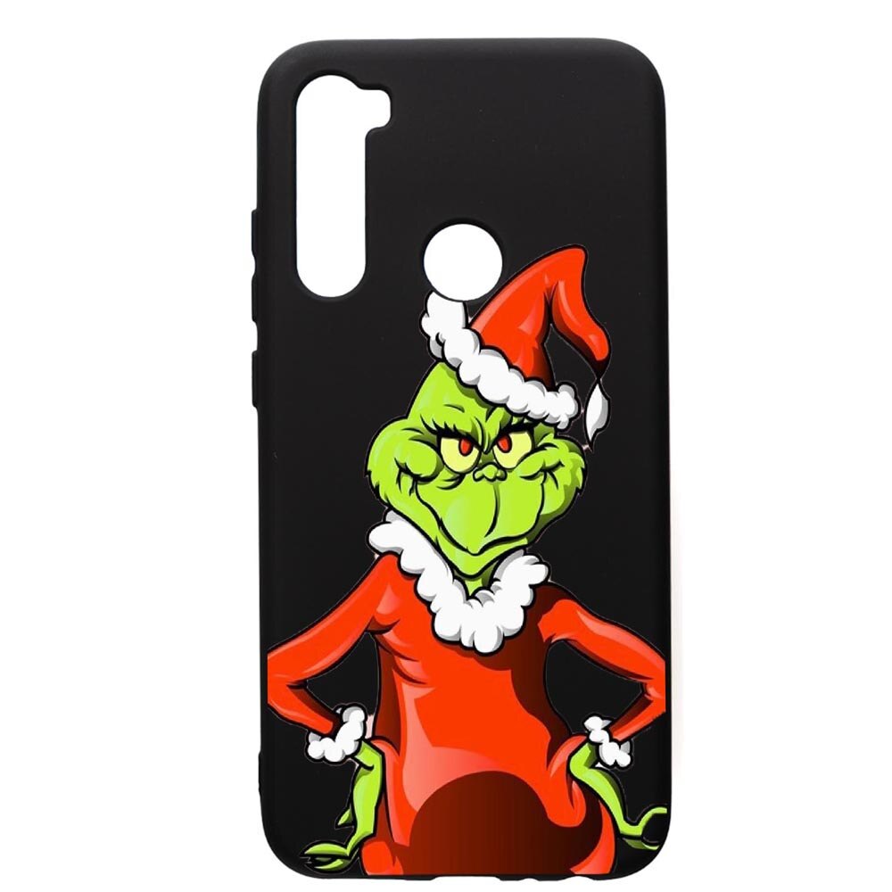 Husa de protectie Xiaomi Redmi Note 8, Xmas Grinch, silicon, cu interiorul din material textil, protectie camera, PB322
