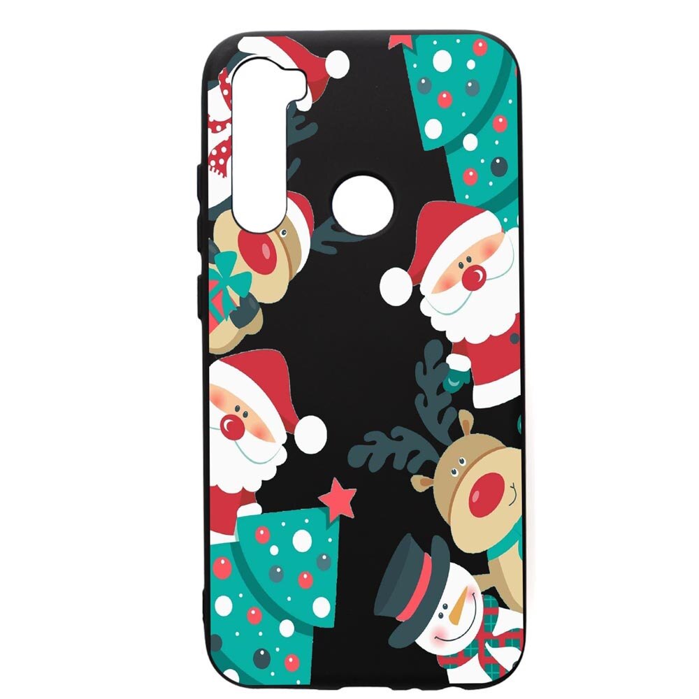 Husa de protectie Xiaomi Redmi Note 8, Xmas, silicon, cu interiorul din material textil, protectie camera, PB338