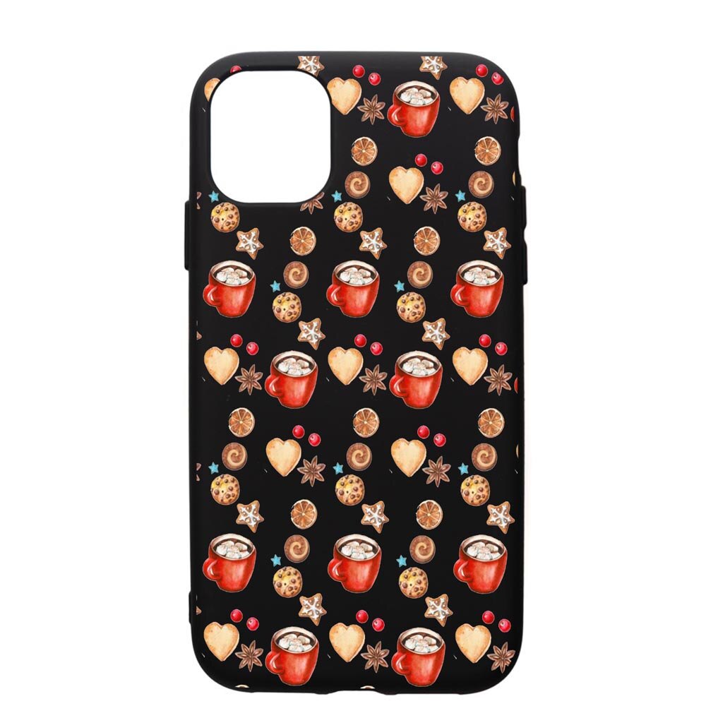 Husa de protectie Apple iPhone 12 Pro, Xmas Coffee, silicon, cu interiorul din material textil, protectie camera, PB343