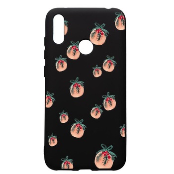 Husa de protectie Huawei Y7 2019, Xmas, silicon, cu interiorul din material textil, protectie camera, PB339 Husa de protectie Huawei Y7 2019, Xmas, silicon, cu interiorul din material textil, protectie camera, PB339