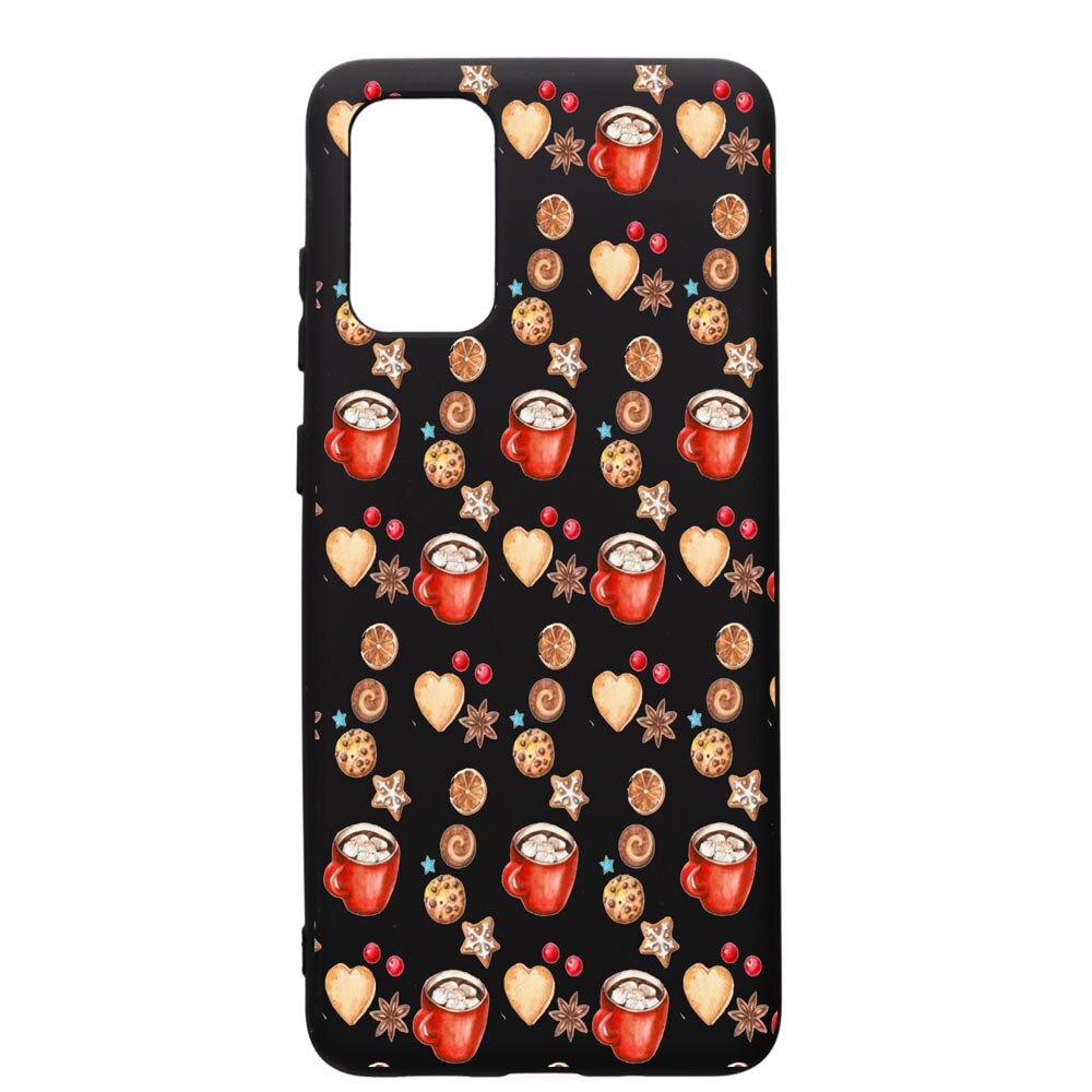 Husa de protectie Huawei P40, Xmas Coffee, silicon, cu interiorul din material textil, protectie camera, PB343