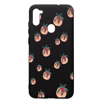 Husa de protectie Samsung Galaxy A11, Xmas, silicon, cu interiorul din material textil, protectie camera, PB339 Husa de protectie Samsung Galaxy A11, Xmas, silicon, cu interiorul din material textil, protectie camera, PB339