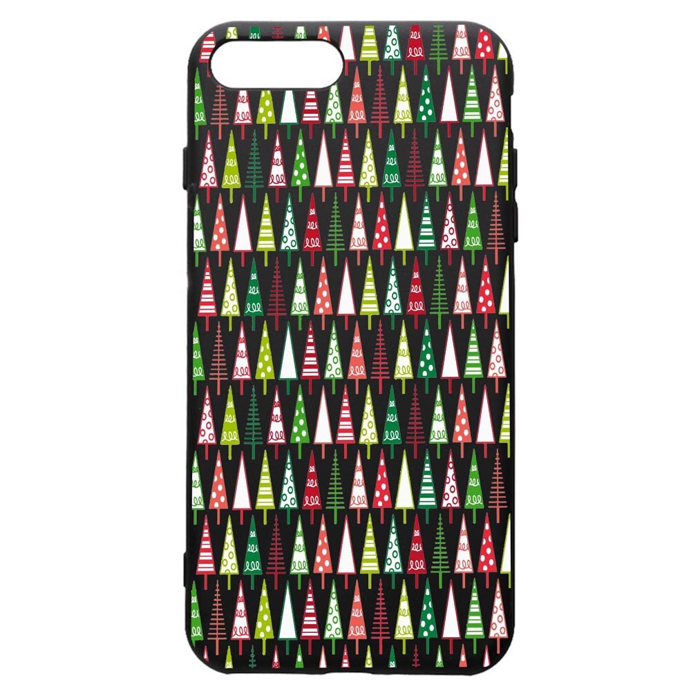 Husa de protectie Apple iPhone 8 Plus / iPhone 7 Plus, Xmas, silicon, cu interiorul din material textil, protectie camera, PB340