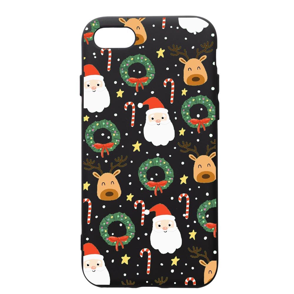 Husa de protectie Apple iPhone SE 2 / iPhone 8 / iPhone 7, Happy, silicon, cu interiorul din material textil, protectie camera, PB350