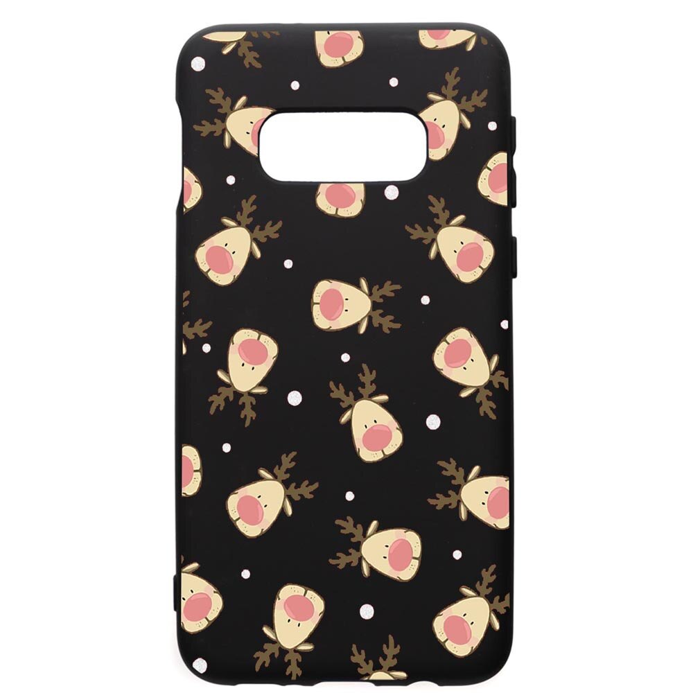 Husa de protectie Samsung Galaxy S10E, Xmas Reindeer, silicon, cu interiorul din material textil, protectie camera, PB349