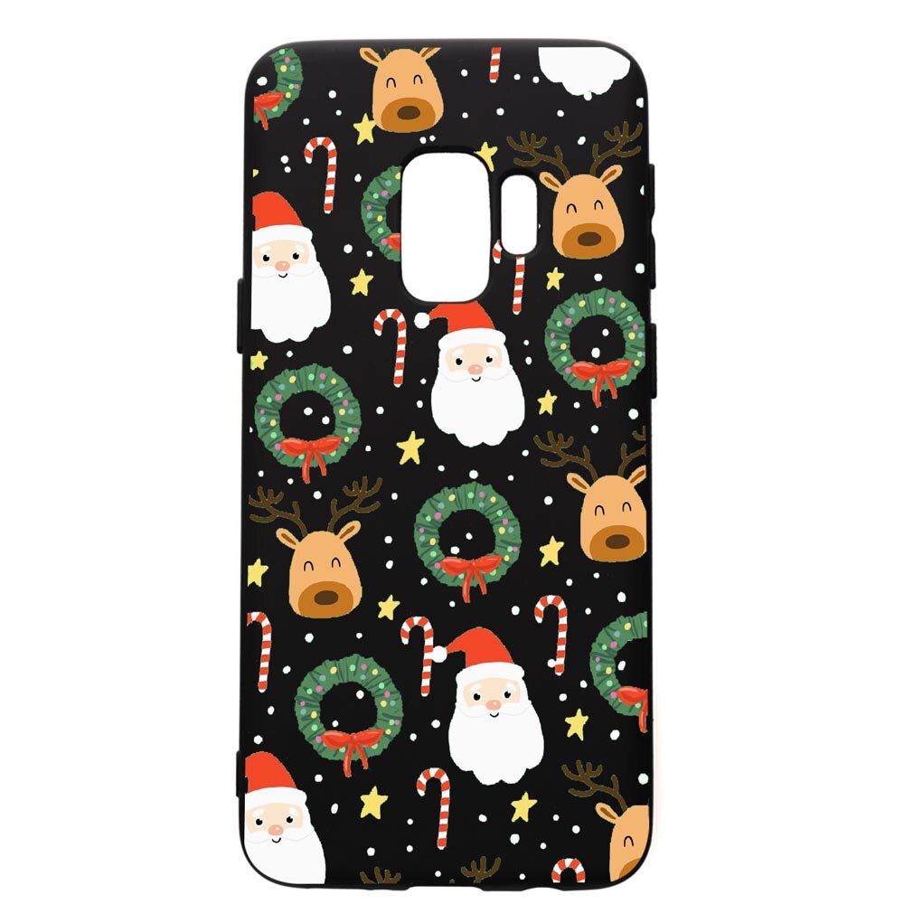 Husa de protectie Samsung Galaxy S9, Happy, silicon, cu interiorul din material textil, protectie camera, PB350