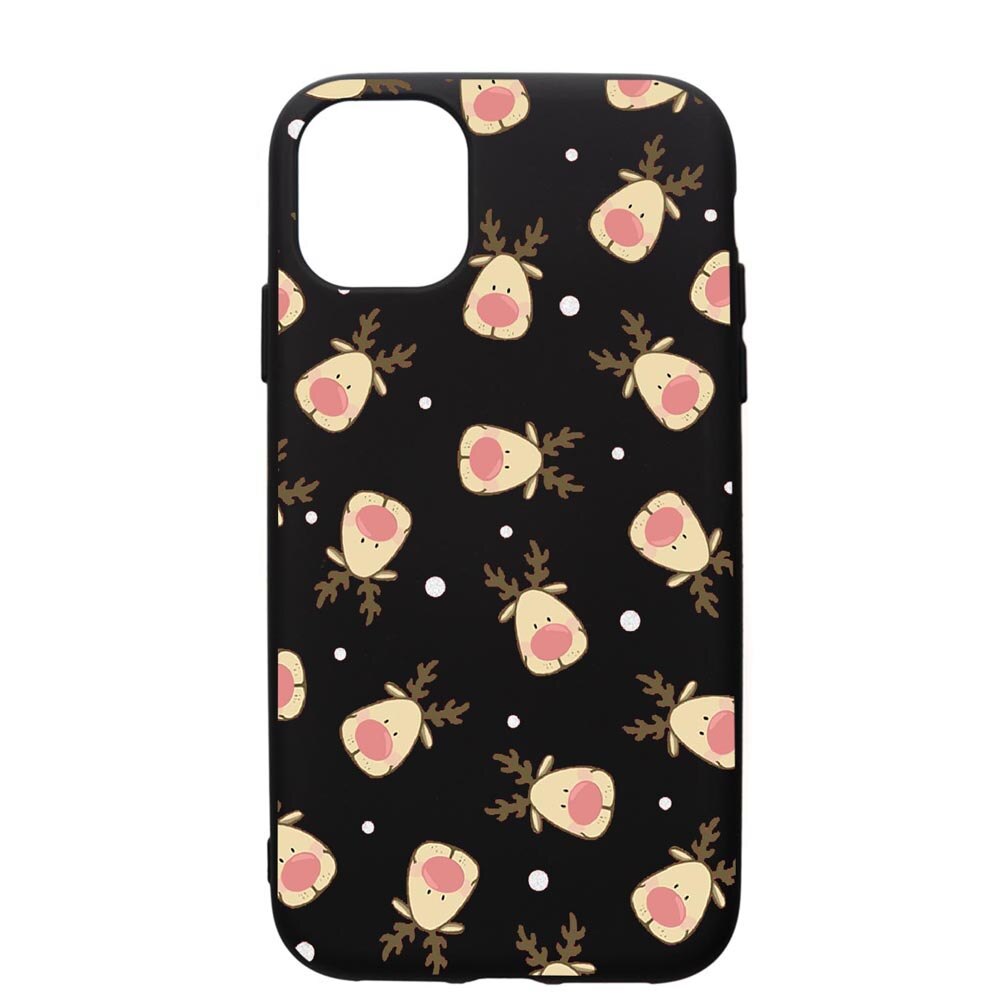 Husa de protectie Apple iPhone 11 Pro, Xmas Reindeer, silicon, cu interiorul din material textil, protectie camera, PB349