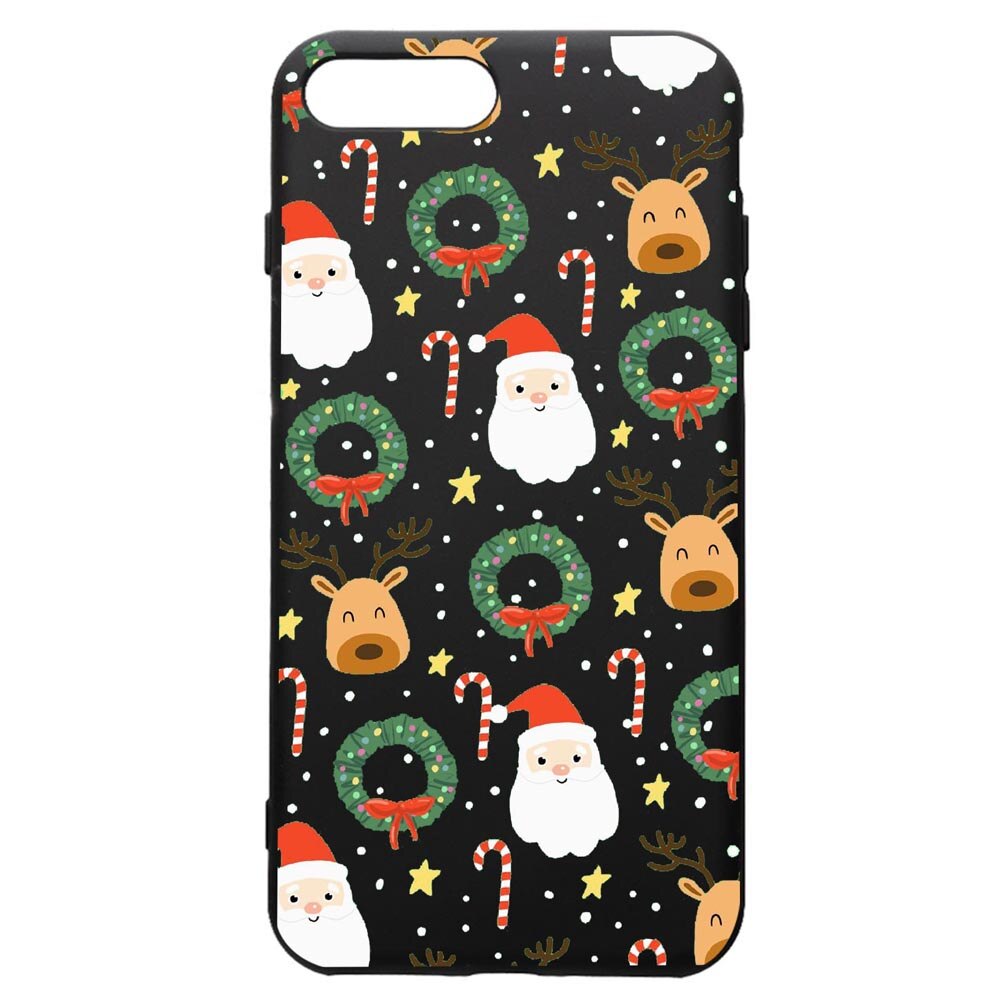 Husa de protectie Apple iPhone 8 Plus / iPhone 7 Plus, Happy, silicon, cu interiorul din material textil, protectie camera, PB350