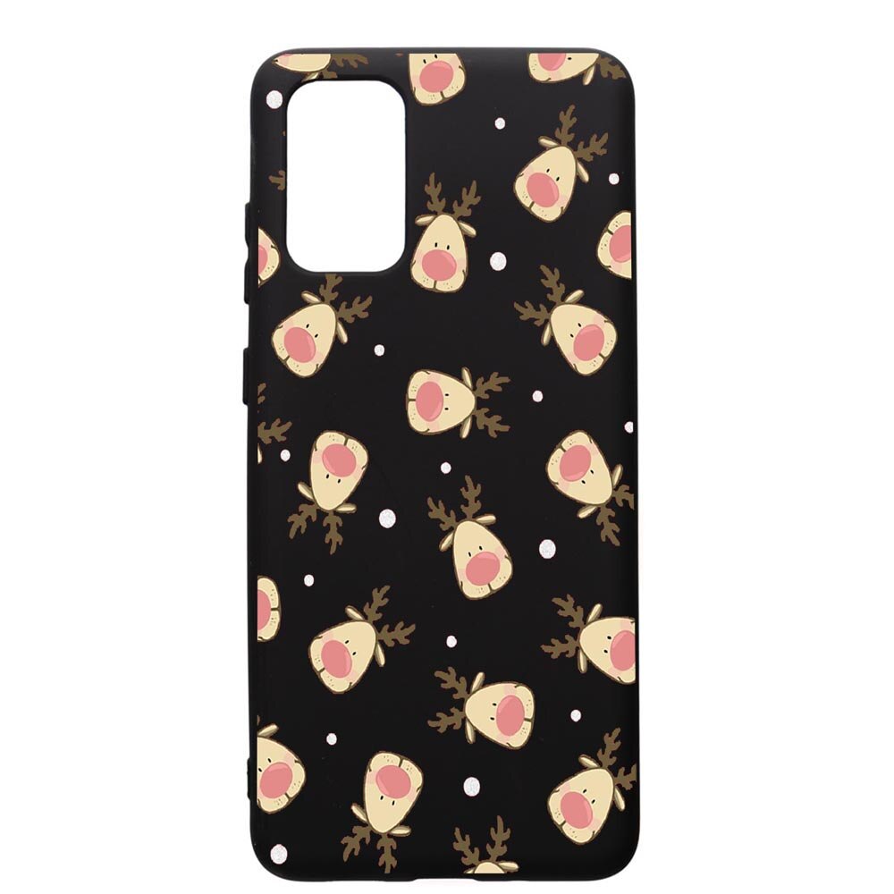 Husa de protectie Samsung Galaxy A41, Xmas Reindeer, silicon, cu interiorul din material textil, protectie camera, PB349