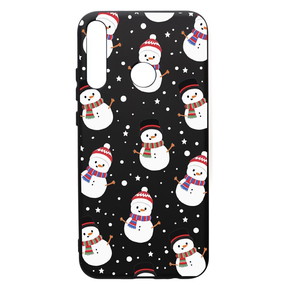 Husa de protectie Huawei P40 Lite E / Y7p, Snowman, silicon, cu interiorul din material textil, protectie camera, PB351