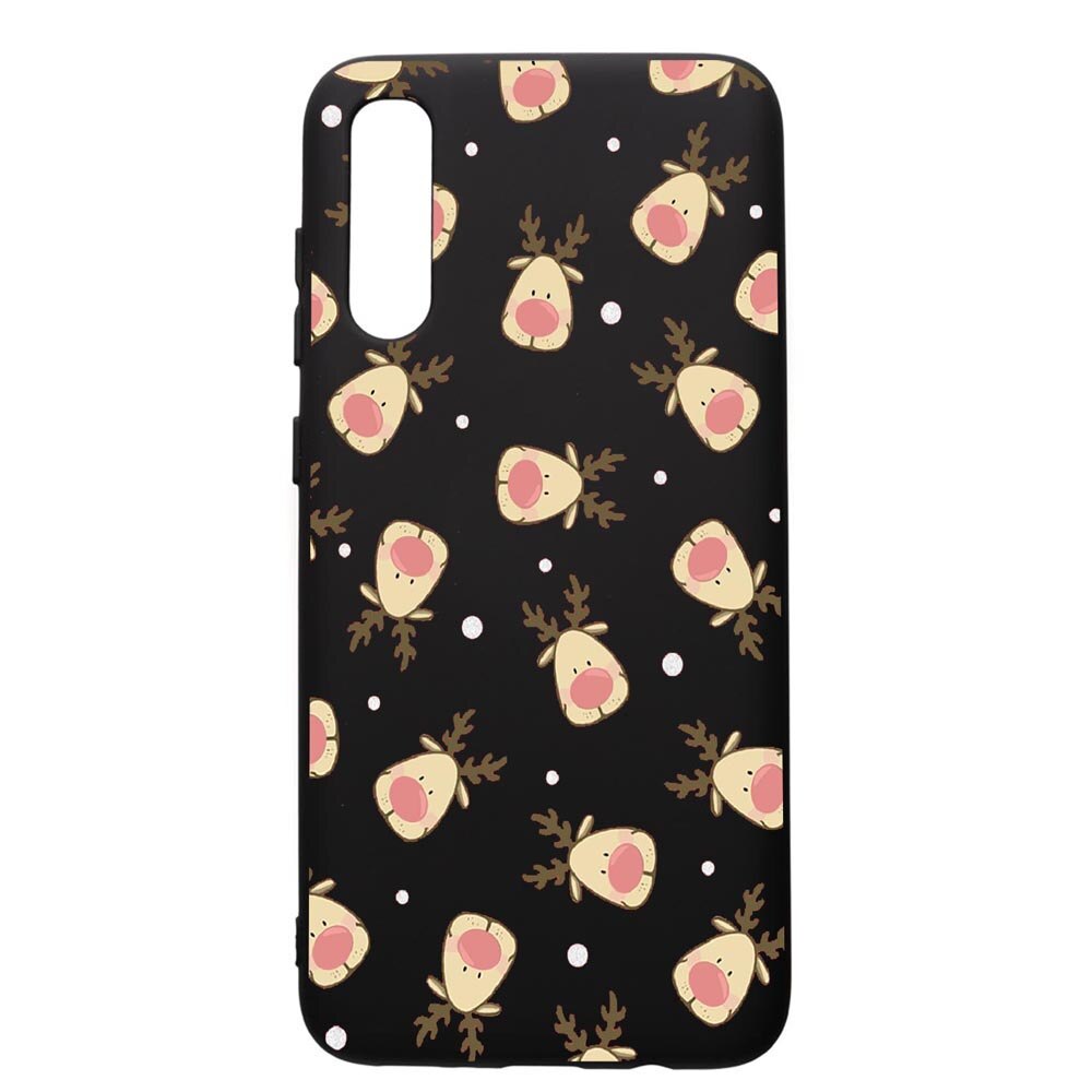 Husa de protectie Samsung Galaxy A50, Xmas Reindeer, silicon, cu interiorul din material textil, protectie camera, PB349