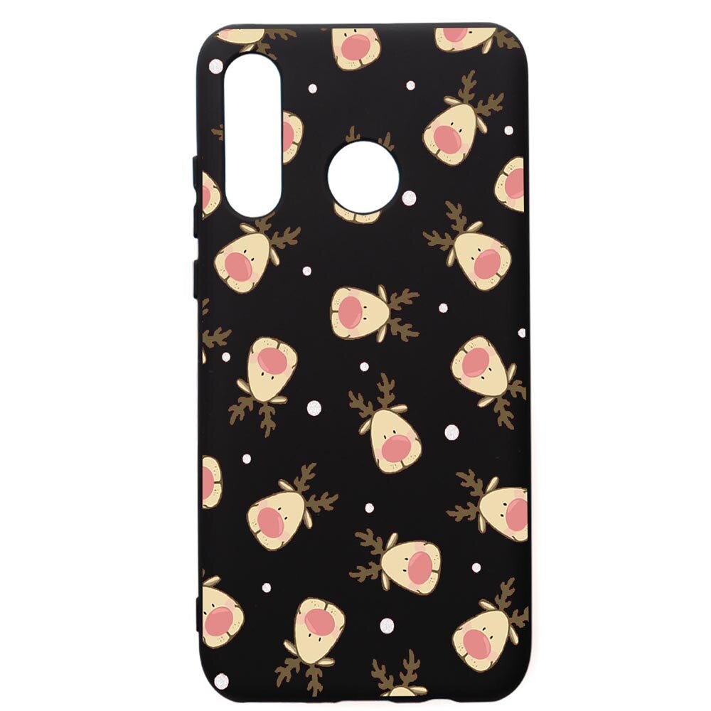 Husa de protectie Huawei P30 Lite, Xmas Reindeer, silicon, cu interiorul din material textil, protectie camera, PB349
