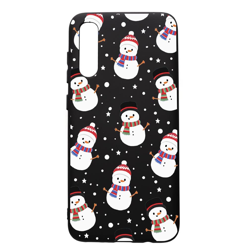 Husa de protectie Samsung Galaxy A50, Snowman, silicon, cu interiorul din material textil, protectie camera, PB351