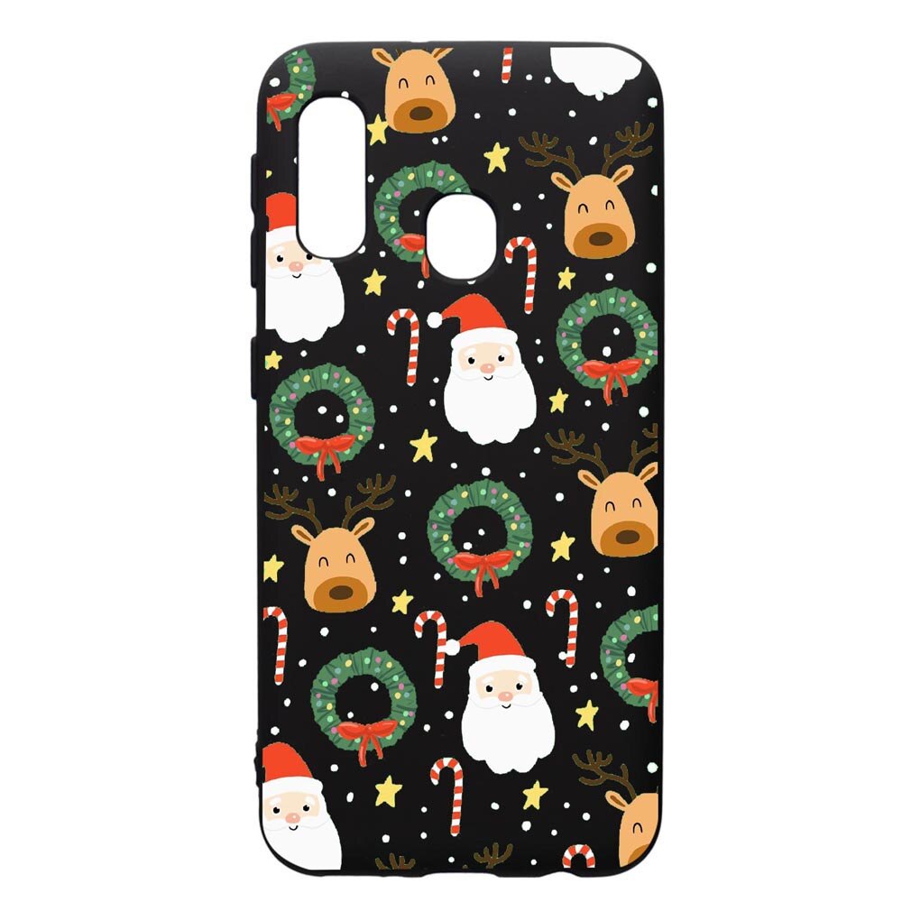 Husa de protectie Samsung Galaxy A20E, Happy, silicon, cu interiorul din material textil, protectie camera, PB350