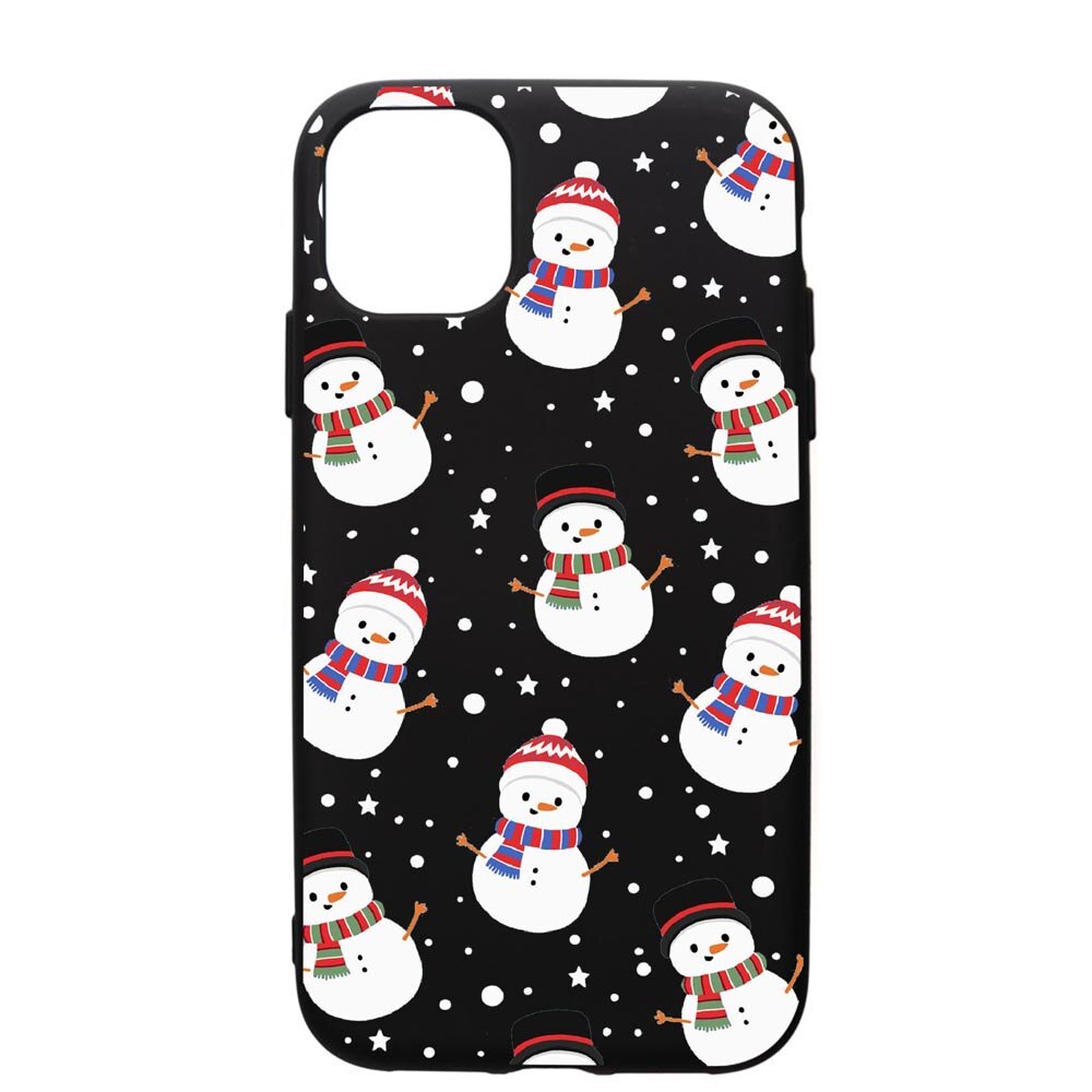 Husa de protectie Apple iPhone 11 Pro Max, Snowman, silicon, cu interiorul din material textil, protectie camera, PB351