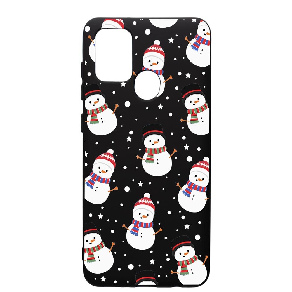 Husa de protectie Samsung Galaxy A21, Snowman, silicon, cu interiorul din material textil, protectie camera, PB351