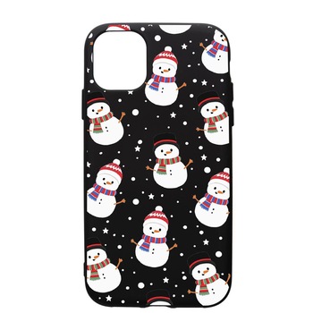 Husa de protectie Apple iPhone 11, Snowman, silicon, cu interiorul din material textil, protectie camera, PB351 Husa de protectie Apple iPhone 11, Snowman, silicon, cu interiorul din material textil, protectie camera, PB351