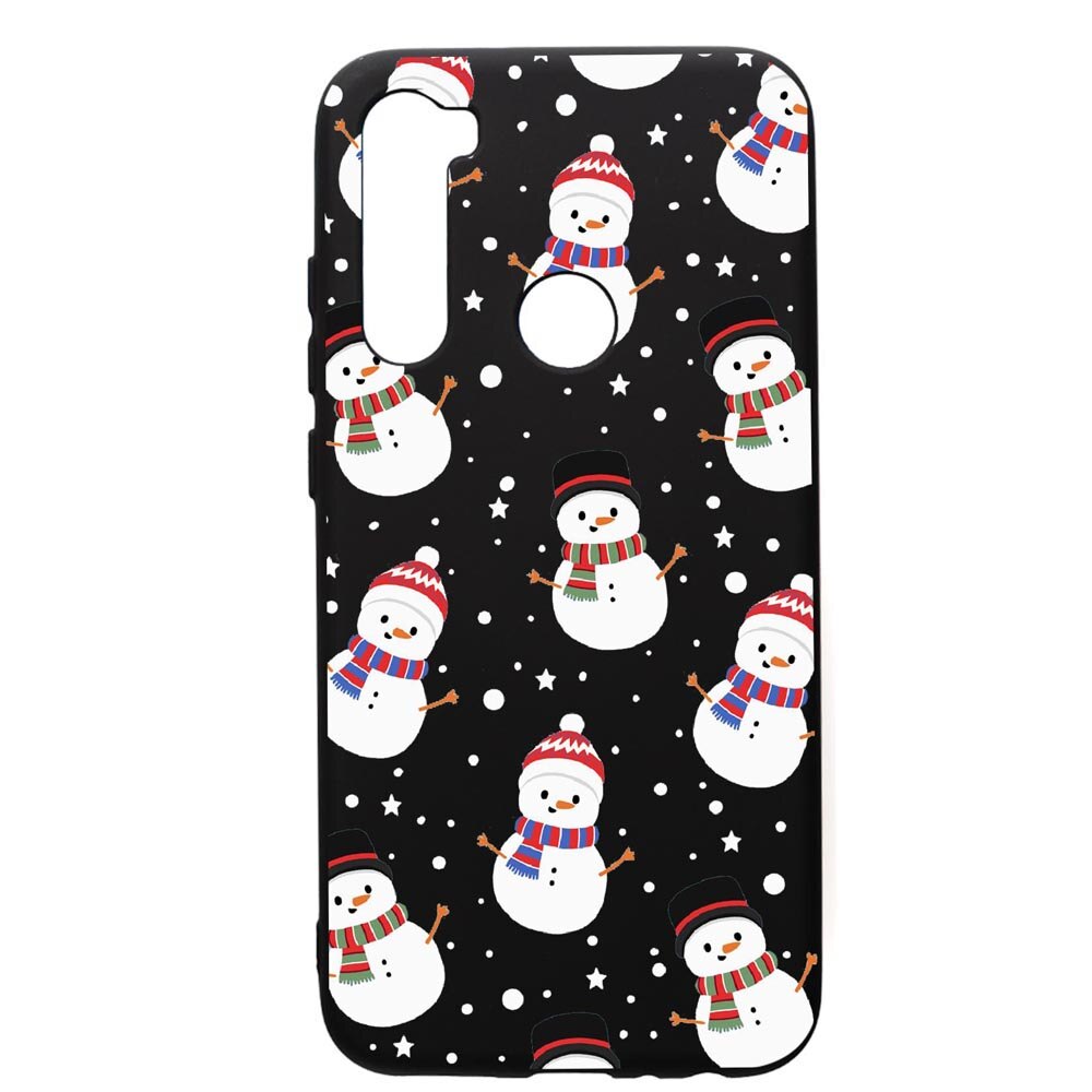 Husa de protectie Xiaomi Redmi Note 8, Snowman, silicon, cu interiorul din material textil, protectie camera, PB351