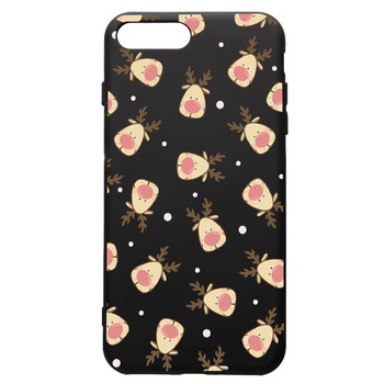 Husa de protectie Apple iPhone 8 Plus / iPhone 7 Plus, Xmas Reindeer, silicon, cu interiorul din material textil, protectie camera, PB349 Husa de protectie Apple iPhone 8 Plus / iPhone 7 Plus, Xmas Reindeer, silicon, cu interiorul din material textil, protectie camera, PB349