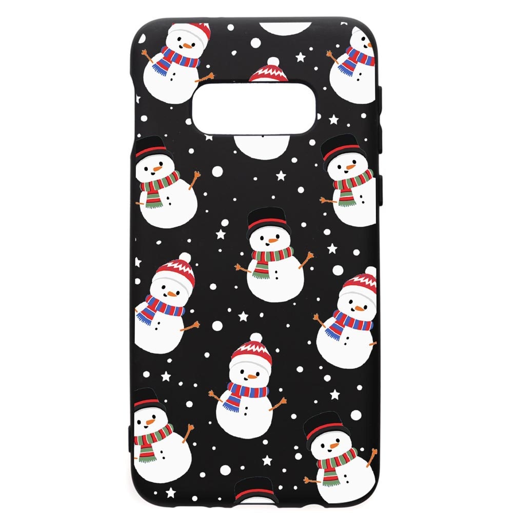 Husa de protectie Samsung Galaxy S10E, Snowman, silicon, cu interiorul din material textil, protectie camera, PB351